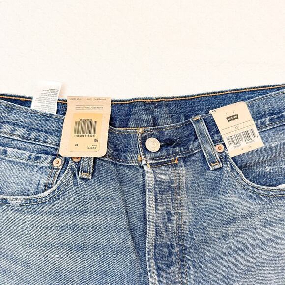 Levi's 501 Shorts Stretch Denim Jeans SZ33 9" Inseam NWT - Picture 6 of 6